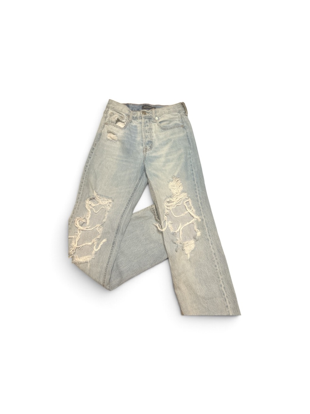 Aeropostale 90’s Baggy Light Blue Distressed Straight Jeans